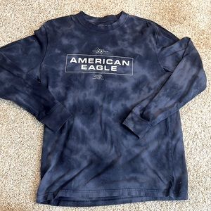 Mens blue tie dye American Eagle long sleeve in size small.